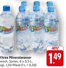 Mineralwasser im Angebot bei E center in Singen Mineralwasser Angebote von Vitrex bei E center Singen für 1,49 €