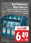 Mineralwasser im Angebot bei E center in Bielefeld Mineralwasser Angebote von Bad Meinberger bei E center Bielefeld für 6,49 €