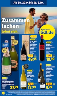 Champagner im aktuellen Lidl Prospekt (Oberhausen) Champagner im Lidl Prospekt "LIDL LOHNT SICH" mit 71 Seiten (Oberhausen)