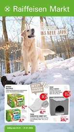 Tierbedarf im Raiffeisen Markt Neunkirchen Prospekt in Hennef Aktueller Raiffeisen Markt Neunkirchen Prospekt mit Tierbedarf, "GUT VERSORGT INS NEUE JAHR!", Seite 1