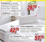 Kopfkissen oder Duo-Steppdecke Angebote bei Opti-Megastore Cuxhaven für 26,99 €