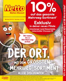 Netto Marken-Discount Prospekt "10% auf das gesamte Mehrweg-Sortiment" mit  Seiten (Löwenberger Land)