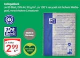 Aktuelles Collegeblock Angebot bei GLOBUS in Koblenz ab 2,99 €