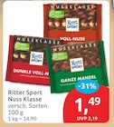 Nuss Klasse Voll-Nuss von Ritter Sport im aktuellen budni Prospekt