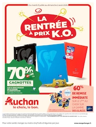 Catalogue Auchan Hypermarché avec 36 pages de promos Prospectus Auchan Hypermarché, "La rentrée à prix K.O.", pages, 21/07/2026 - 02/08/2026