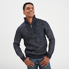 Pull avec col camionneur côtelé bleu foncé homme dans le catalogue La Halle