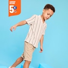 Chemise droite manches courtes coton ivoire garçon à La Halle dans Cazères-sur-l'Adour