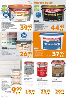 Farbe im aktuellen Globus-Baumarkt Prospekt (Berlin) Farbe im Globus-Baumarkt Prospekt "Immer eine Idee besser" mit 16 Seiten (Berlin)