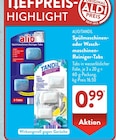 Aktuelle Waschmaschine Angebote bei ALDI SÜD in Lahr (Schwarzwald) Aktuelles Spülmaschinen Reiniger Tabs Angebot bei ALDI SÜD in Lahr (Schwarzwald) ab 0,99 €