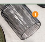 Lot de 4 verres hauts striés gris fumé : en promo chez B&M Lot de 4 verres hauts striés gris fumé : dans le catalogue B&M