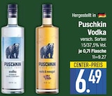 Vodka im EDEKA Prospekt Vodka von Puschkin im aktuellen EDEKA Prospekt für 6,49 €