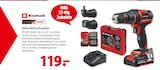 Akku-Bohrschrauber TE-CD 18/45 3X-Li +22 1x 2,0 Ah im Angebot bei bauSpezi in Schwabach Akku-Bohrschrauber TE-CD 18/45 3X-Li +22 1x 2,0 Ah Angebote von Einhell bei bauSpezi Schwabach für 119,00 €