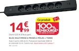 Promo Bloc multiprise 6 prises 2 pôles + terre à 14,99 € dans le catalogue Mr.Bricolage à Saint-Renan