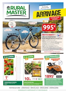 Catalogue Rural Master de la semaine "ARRIVAGE" avec 1 pages, valide du 27/04/2026 au 23/05/2026 pour Plouigneau et alentours Prospectus Rural Master de la semaine "ARRIVAGE" avec 1 pages, valide du 27/04/2026 au 23/05/2026 pour Plouigneau et alentours