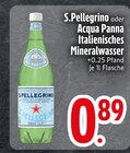 Mineralwasser im EDEKA Prospekt Italienisches Mineralwasser von S.Pellegrino im aktuellen EDEKA Prospekt für 0,89 €