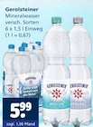 Aktuelle Gerolsteiner Angebote bei Getränkewelt in Essen Aktuelles Mineralwasser Angebot bei Getränkewelt in Essen ab 5,99 €