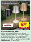 Akku-Tischleuchte Ilyas im toom Baumarkt Prospekt Akku-Tischleuchte Ilyas von toom im aktuellen toom Baumarkt Prospekt für 9,99 €