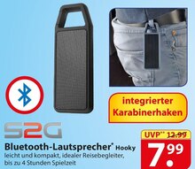S2G Bluetooth-Lautsprecher Hooky bei famila Nordost in Bremen S2G Bluetooth-Lautsprecher Hooky im Angebot bei famila Nordost Bremen für 7,99 €