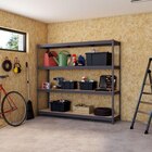 Promo Étagère de garage grise 4 plateaux en bois L. 200 x P. 50 x H. 180 cm à 79,90 € dans le catalogue Castorama à Coignières