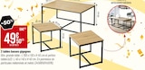 3 tables basses gigognes - Bricorama à Aulnay-sous-Bois 3 tables basses gigognes en promo chez Bricorama Aulnay-sous-Bois à 49,50 €
