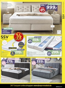 Bett im aktuellen BRAUN Möbel-Center Prospekt (Reutlingen) Bett im BRAUN Möbel-Center Prospekt "JUBILÄUMS SSV" mit 20 Seiten (Reutlingen)