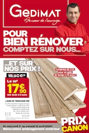 Catalogue Gedimat à Beynat, avec 16 pages Prospectus Gedimat à Beynat, "POUR BIEN RÉNOVER COMPTEZ SUR NOUS...", 16 pages, 01/04/2026 - 18/04/2026