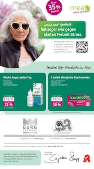 mea - meine apotheke Prospekt der Woche "Unsere Mai-Angebote" Seite 1, 01.05.2026 bis 31.05.2026 für Schramberg Aktueller mea - meine apotheke Prospekt "Unsere Mai-Angebote" Seite 1 von 4 Seiten für Schramberg