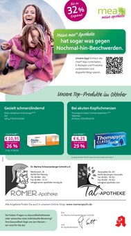 Aktueller mea - meine apotheke Prospekt für Perl und Ungebung, Seiten zum blättern mea - meine apotheke Prospekt Unsere Oktober-Angebote mit Seiten in Perl und Umgebung