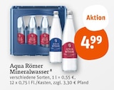 Mineralwasser im Angebot bei tegut in Bietigheim-Bissingen Mineralwasser Angebote von Aqua Römer bei tegut Bietigheim-Bissingen für 4,99 €
