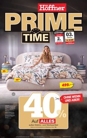 Aktueller Höffner Prospekt mit Schlafzimmer, "PRIME TIME", Seite 1