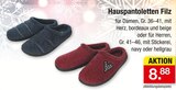 Aktuelles Hauspantoletten Filz Damen Angebot bei Zimmermann in Bremen ab 8,88 €