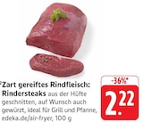 Rindersteaks bei EDEKA im Prospekt "" für 2,22 €
