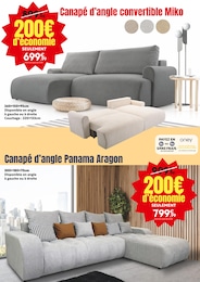 Offre Canapé D'angle Convertible dans le catalogue Maxi Bazar du moment à la page 7