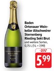 Riesling Sekt Brut Angebote von Ortenauer Weinkeller Altschweirer Sternenberg bei E center Lahr für 5,99 €