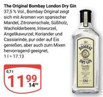 The Original Bombay London Dry Gin Angebote von Bombay bei GLOBUS Speyer für 11,99 €