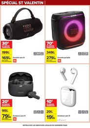 Prix et réduction Enceintes portables dans le prospectus Carrefour en cours Offre Enceintes portables dans le catalogue Carrefour du moment à la page 100