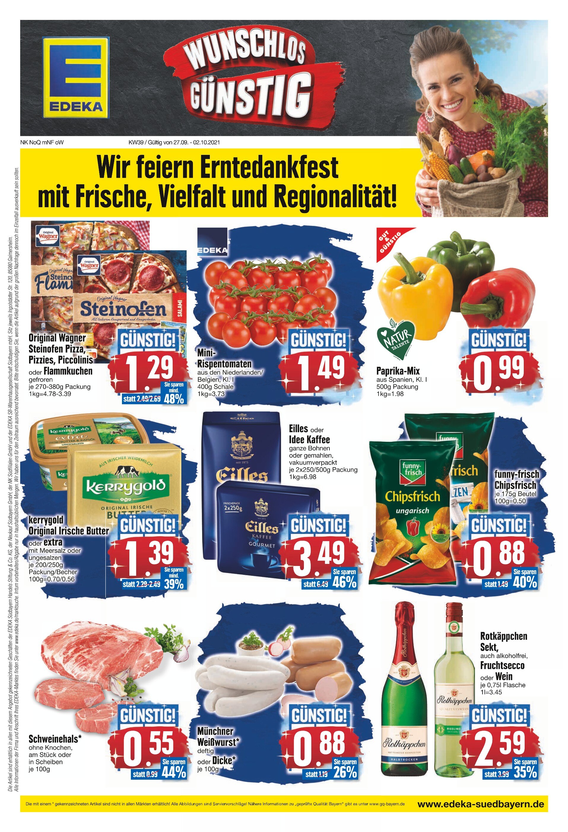 EDEKA Prospekt für Cham mit 20 Seiten EDEKA Prospekt für Cham: "WUNSCHLOS GÜNSTIG", 20 Seiten, 27.09.2021 - 02.10.2021