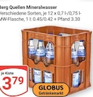 Mineralwasser im aktuellen Prospekt bei GLOBUS in Horrweiler