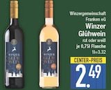 Glühwein rot oder weiß von Winzer im aktuellen EDEKA Prospekt für 2,49 €