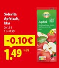 Aktuelle Saft Angebote bei Lidl in Mönchengladbach Aktuelles Apfelsaft, klar Angebot bei Lidl in Mönchengladbach ab 1,49 €