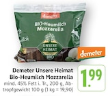 EDEKA - Unsere Heimat Bio-Heumilch Mozzarella Angebot im Prospekt Unsere Heimat Bio-Heumilch Mozzarella bei EDEKA im Prospekt "" für 1,99 €