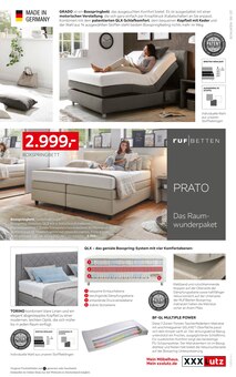 Boxspringbett im XXXLutz Prospekt "Das Beste im Leben" mit 8 Seiten (Frankfurt (Main))