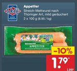 Aktuelle Mettwurst Angebote bei Netto Marken-Discount in Chemnitz Aktuelles Appetiter Angebot bei Netto Marken-Discount in Chemnitz ab 1,79 €