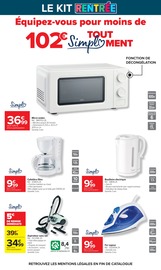Promos Micro-Ondes dans le catalogue "L'ÉTÉ À LA PLAGE, LA RENTRÉE À LA PAGE." de Carrefour Micro-Ondes en promo dans le catalogue Carrefour à la page 47
