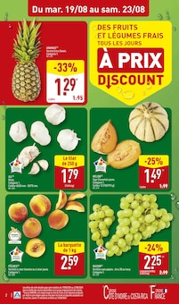 Catalogue Aldi de la semaine 33, "PROPRETÉ ILLIMITÉE JUSQU'À -68% SUR LE 2ème", page 2, 19/08/2025 - 25/08/2025 Prospectus Aldi en cours, "PROPRETÉ ILLIMITÉE JUSQU'À -68% SUR LE 2ème", page 2 sur 40