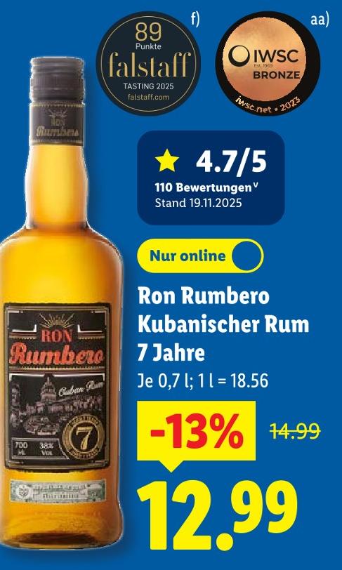 Kubanischer Rum 7 Jahre