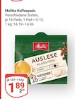 Kaffeepads im Angebot bei GLOBUS in Krefeld Kaffeepads Angebote von Melitta bei GLOBUS Krefeld für 1,89 €