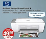 Multifunktionsgerät Deskjet 2820e von hp im aktuellen V-Markt Prospekt für 49,99 €