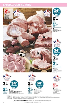 Prospectus Super U de la semaine "Foire AU PORC À PRIX BAS !" avec 2 pages, valide du 14/01/2025 au 19/01/2025 pour Pineuilh et alentours