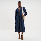 Robe longue en jean empire coton denim brut femme dans le catalogue La Halle